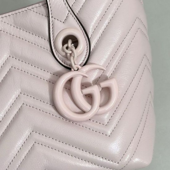 Perfetto Replica Borsa tote piccola Gucci GG Marmont 855391 Rosa Imitazione Outlet