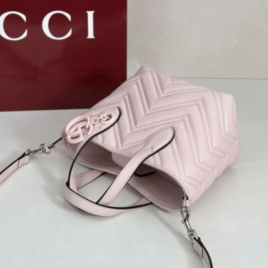 Perfetto Replica Borsa tote piccola Gucci GG Marmont 855391 Rosa Imitazione Outlet