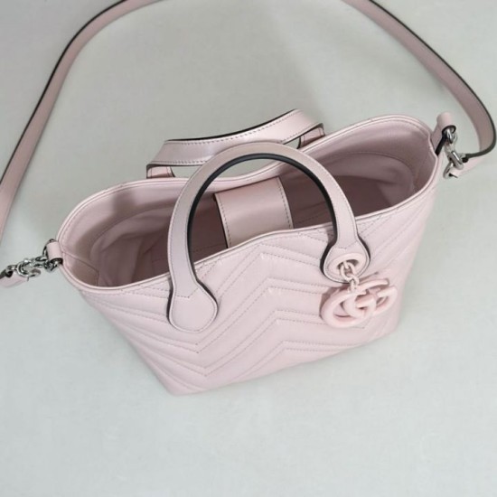 Perfetto Replica Borsa tote piccola Gucci GG Marmont 855391 Rosa Imitazione Outlet