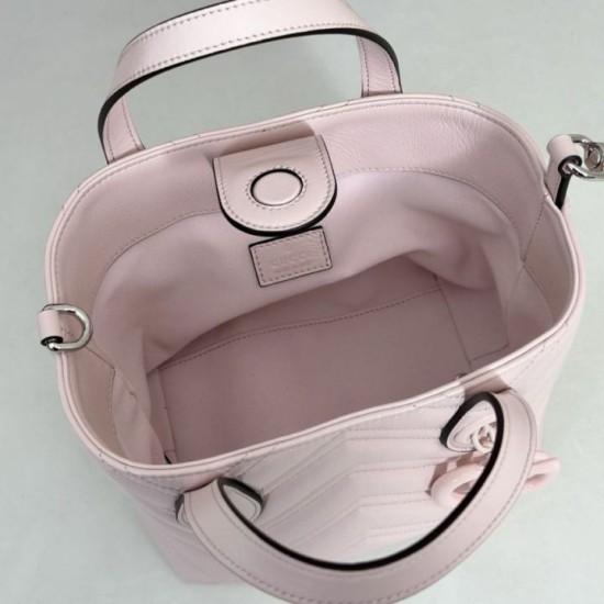 Perfetto Replica Borsa tote piccola Gucci GG Marmont 855391 Rosa Imitazione Outlet