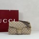 Perfetto Replica Borsa a tracolla piccola Gucci GG Marmont 855391 Marrone Imitazione Outlet