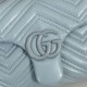 Perfetto Replica Borsa a tracolla piccola Gucci GG Marmont 855391 Blu Imitazione Outlet