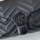 Perfetto Replica Borsa a tracolla piccola Gucci GG Marmont 855391 Nero Imitazione Outlet