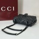 Perfetto Replica Borsa a tracolla piccola Gucci GG Marmont 855391 Nero Imitazione Outlet