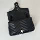 Perfetto Replica Borsa a tracolla piccola Gucci GG Marmont 855391 Nero Imitazione Outlet