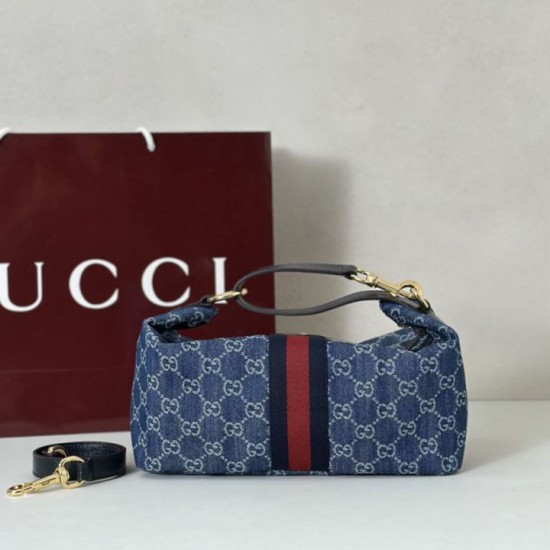 Borsa media Gucci Vanity con manico superiore 857799 Blu False Fatte Bene Online Perfetto Replica Borsa media Gucci Vanity con manico superiore 857799 Blu Imitazione Outlet