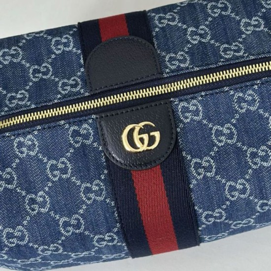 Borsa media Gucci Vanity con manico superiore 857799 Blu False Fatte Bene Online Perfetto Replica Borsa media Gucci Vanity con manico superiore 857799 Blu Imitazione Outlet