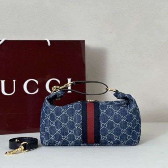 Borsa media Gucci Vanity con manico superiore 857799 Blu False Fatte Bene Online Perfetto Replica Borsa media Gucci Vanity con manico superiore 857799 Blu Imitazione Outlet