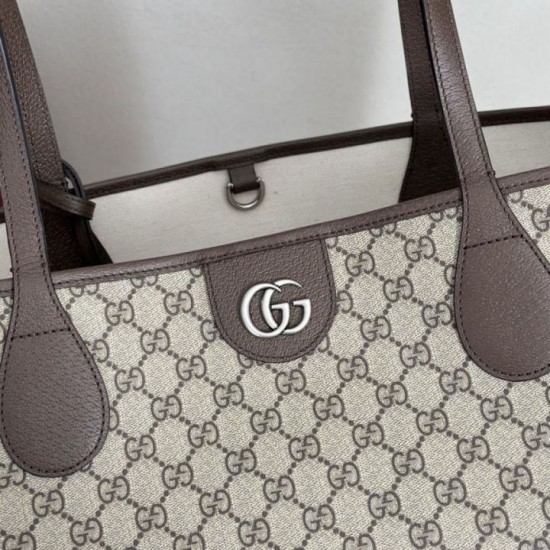 Borse tote media Gucci Ophidia marrone False Fatte Bene Online Perfetto Replica Borse tote media Gucci Ophidia marrone Imitazione Outlet