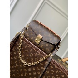 Perfetto Replica Borsa Louis Vuitton Pochette Métis East West M46279 Marrone Imitazione Outlet
