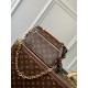 Perfetto Replica Borsa Louis Vuitton Pochette Métis East West M46279 Marrone Imitazione Outlet