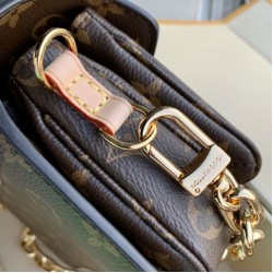 Perfetto Replica Borsa Louis Vuitton Pochette Métis East West M46279 Marrone Imitazione Outlet