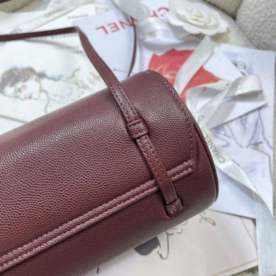 Replica Borsa bowling piccola Chanel AS6143 Bordeaux Imitazione fallate Outlet