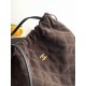 Replica Borsa a secchiello/hobo Chanel trapuntata con coulisse scamosciata AS5227 Caffè Imitazione fallate Outlet
