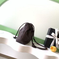 Replica Borsa a secchiello trapuntata con coulisse Chanel AS5227 marrone Imitazione fallate Outlet