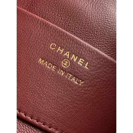 Replica Borsa a secchiello trapuntata con coulisse Chanel AS5227 marrone Imitazione fallate Outlet