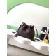 Replica Borsa a secchiello trapuntata con coulisse Chanel AS5227 marrone Imitazione fallate Outlet
