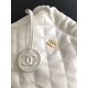 Replica Borsa a secchiello trapuntata con coulisse Chanel AS5227 bianco Imitazione fallate Outlet