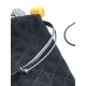 Replica Borsa a secchiello/hobo Chanel trapuntata con coulisse scamosciata AS5227 Nero Imitazione fallate Outlet