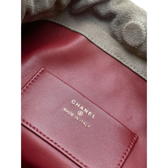 Replica Borsa a secchiello/hobo Chanel trapuntata con coulisse scamosciata AS5227 Grigio Imitazione fallate Outlet