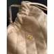 Replica Borsa a secchiello trapuntata con coulisse Chanel AS5227 albicocca Imitazione fallate Outlet