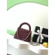 Replica Borsa a mano Kelly Chanel AS4416 con trapuntatura a chevron bordeaux Imitazione fallate Outlet