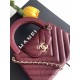 Replica Borsa a mano Kelly Chanel AS4416 con trapuntatura a chevron bordeaux Imitazione fallate Outlet