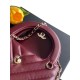 Replica Borsa a mano Kelly Chanel AS4416 con trapuntatura a chevron bordeaux Imitazione fallate Outlet