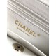 Replica Borsa a mano Kelly Chanel AS4416 con trapuntatura a chevron bianco Imitazione fallate Outlet