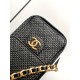 Replica Mini borsa Chanel 26P trapuntata in rafia intrecciata AS5631 Nero Imitazione fallate Outlet