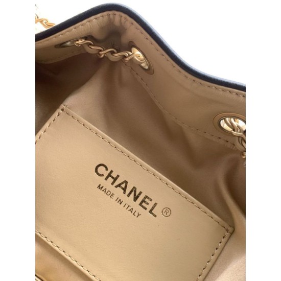 Replica Mini borsa Chanel 26P trapuntata in rafia intrecciata AS5631 marrone Imitazione fallate Outlet
