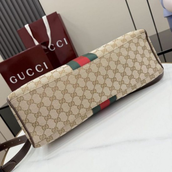 Replica Borsa bauletto grande Gucci Borsetto 866734 Marrone Imitazione fallate Outlet