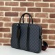 Replica Borsa da lavoro media da uomo Gucci GG 792077 nera Imitazione fallate Outlet