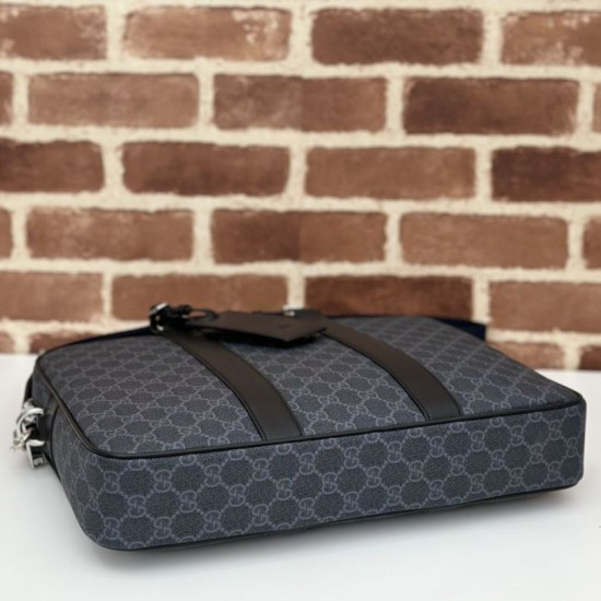 Replica Borsa da lavoro media da uomo Gucci GG 792077 nera Imitazione fallate Outlet