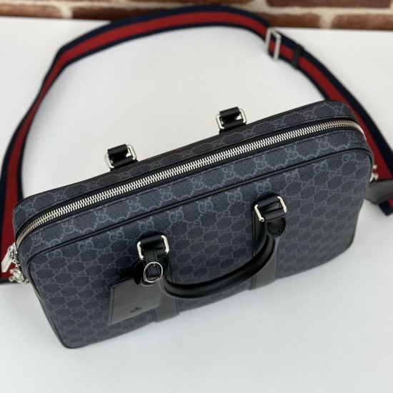 Replica Borsa da lavoro media da uomo Gucci GG 792077 nera Imitazione fallate Outlet