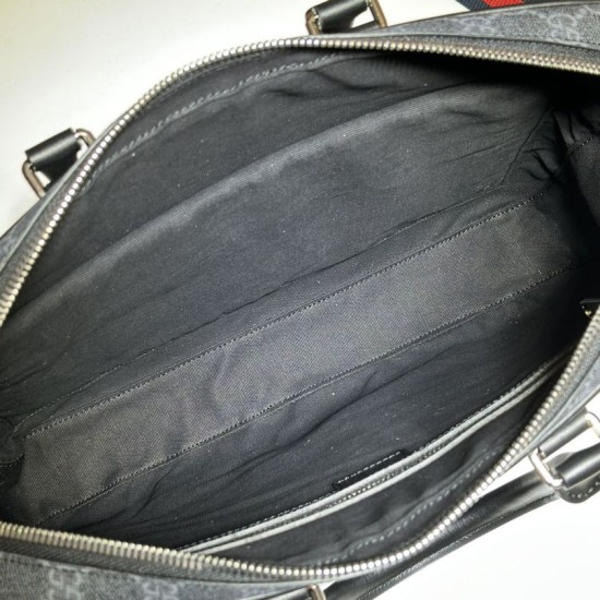 Replica Borsa da lavoro media da uomo Gucci GG 792077 nera Imitazione fallate Outlet