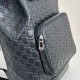 Replica Zaino medio da uomo Gucci con emblema GG 854750 Nero Imitazione fallate Outlet