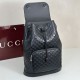 Replica Zaino medio da uomo Gucci con emblema GG 854750 Nero Imitazione fallate Outlet