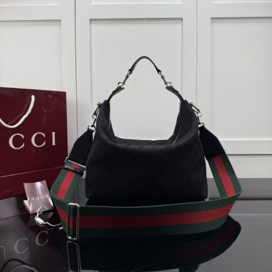 Replica Borsa a tracolla media da uomo Gucci Brera 866938 nera Imitazione fallate Outlet