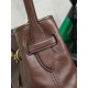 Replica Borsa a secchiello a tracolla Miu Miu Aventure nappa 5BE101 Caffè Imitazione fallate Outlet