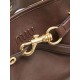 Replica Borsa a secchiello a tracolla Miu Miu Aventure nappa 5BE101 Caffè Imitazione fallate Outlet