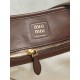Replica Borsa a secchiello a tracolla Miu Miu Aventure nappa 5BE101 Caffè Imitazione fallate Outlet