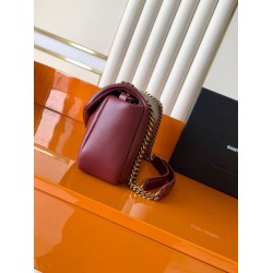 Replica Borsa a tracolla media YSL Saint Laurent Calypso Marrone Imitazione fallate Outlet
