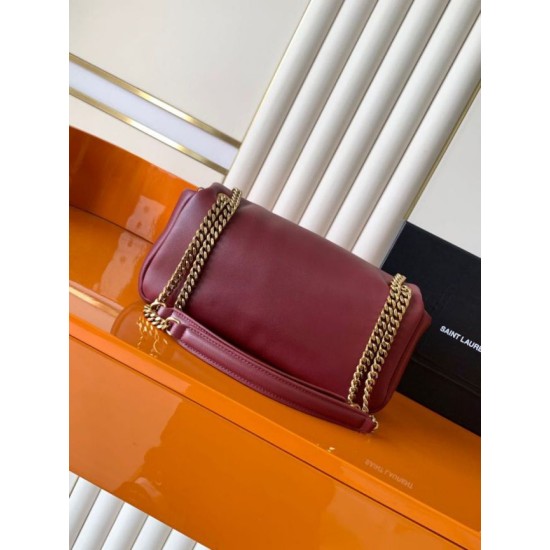 Replica Borsa a tracolla media YSL Saint Laurent Calypso Marrone Imitazione fallate Outlet