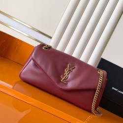 Replica Borsa a tracolla media YSL Saint Laurent Calypso Marrone Imitazione fallate Outlet