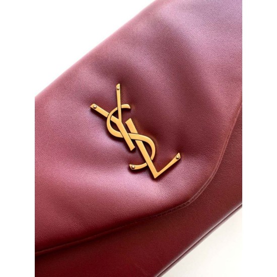 Replica Borsa a tracolla media YSL Saint Laurent Calypso Marrone Imitazione fallate Outlet