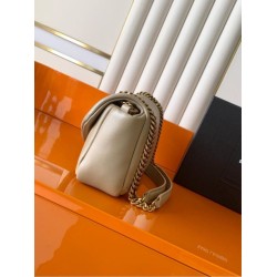 Replica Borsa a tracolla media YSL Saint Laurent Calypso Albicocca Imitazione fallate Outlet