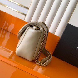 Replica Borsa a tracolla media YSL Saint Laurent Calypso Albicocca Imitazione fallate Outlet