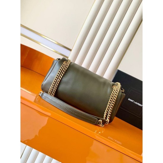 Replica Borsa a tracolla media YSL Saint Laurent Calypso muschio Imitazione fallate Outlet