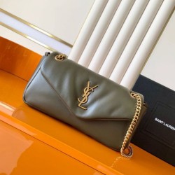 Replica Borsa a tracolla media YSL Saint Laurent Calypso muschio Imitazione fallate Outlet